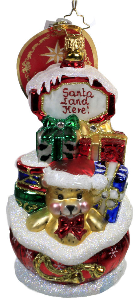 Christopher Radko Santa's Landing Pad Tree Ornament Christmas Gifts