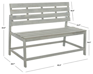 Safavieh Ruben Balcony Bench And Table, Ash Grey