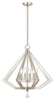 Diamond 6-Light Chandelier, Polished Nickel