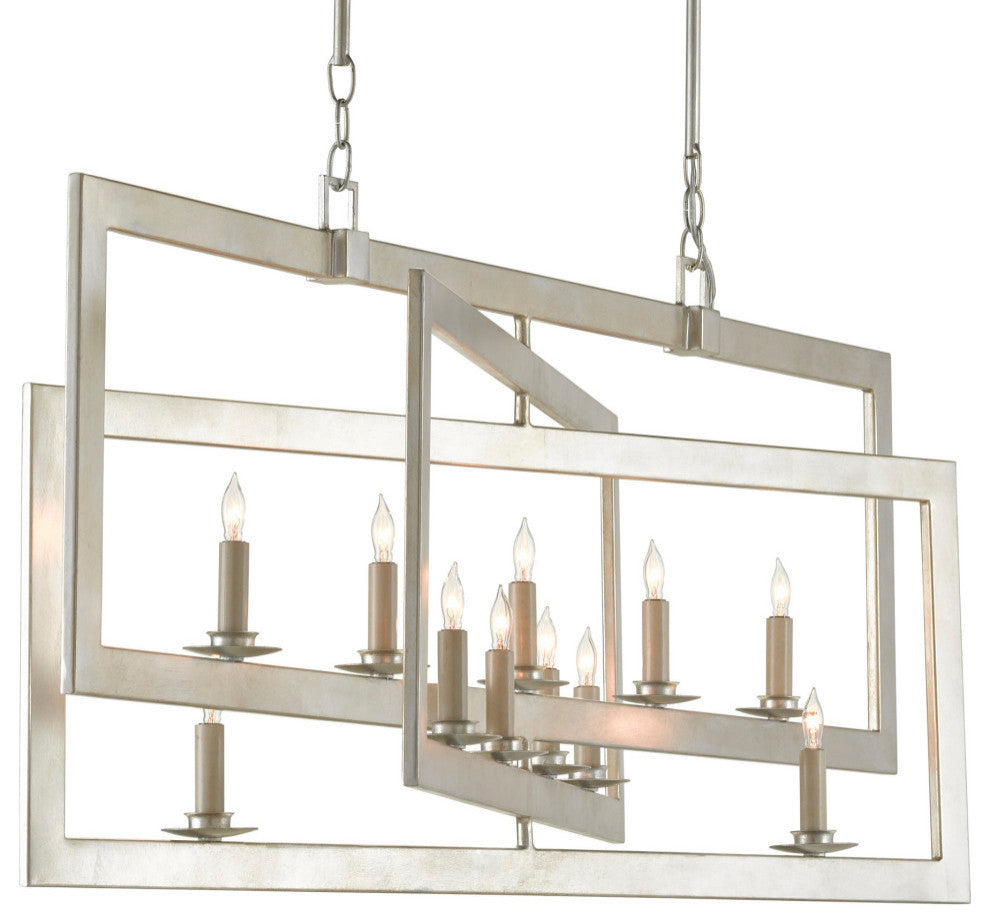 Middleton Rectangular Silver Chandelier