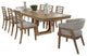 Parker House Escape Dining 84 In. Rectangular Extendable Table With 8 Chairs