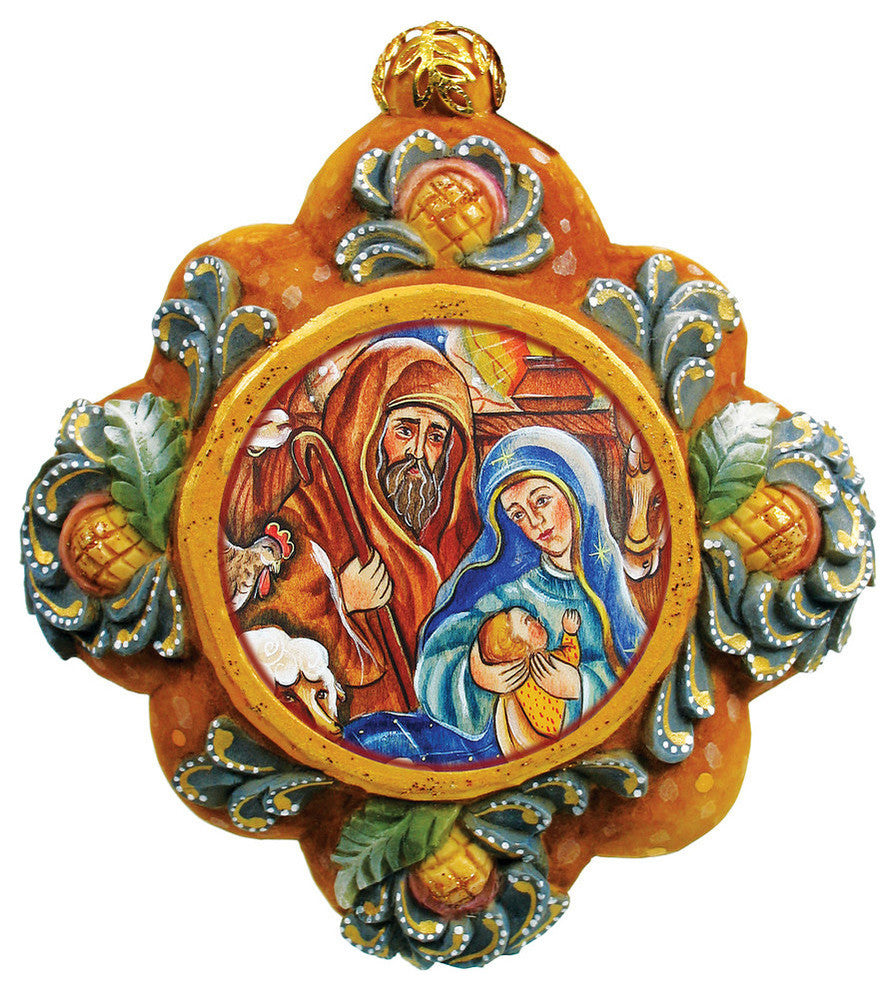 Hand Painted Light Of The World Scenic  Ornament