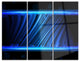 "Disco Blue Waves" Art Glossy Metal Wall Art, 3 Panels, 36"x28"