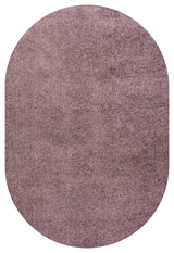 Haze Solid Low-Pile Runner Rug, Light Purple, 4 X 6 Oval