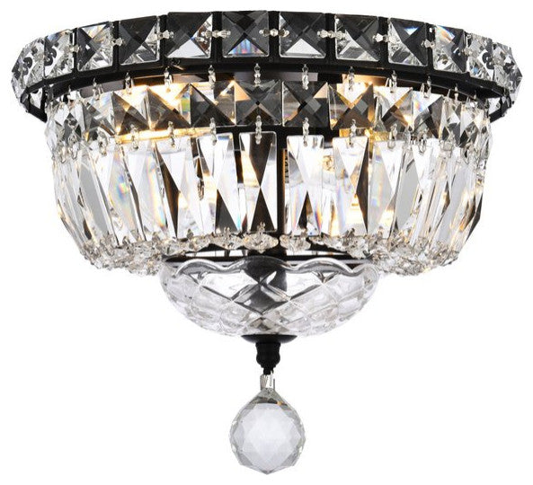 Elegant Lighting Value Tranquil 4-Light Flush Mount Black