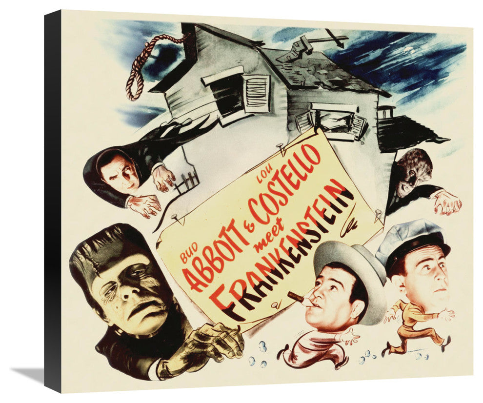 "Abbott & Costello - Meet Frankenstein" Canvas Giclee, 22"x20"