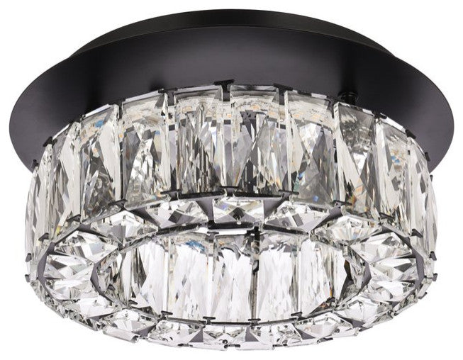 Modern Black 1-Light Flush Mount