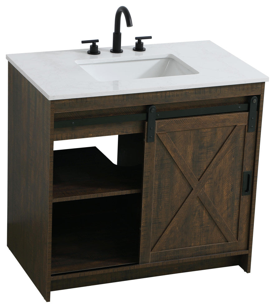 Home Living 36" Single Bathroom Vanity, Expresso
