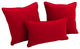 Double-Corded Solid Twill Throw Pillows With Inserts, Set of 3, Red