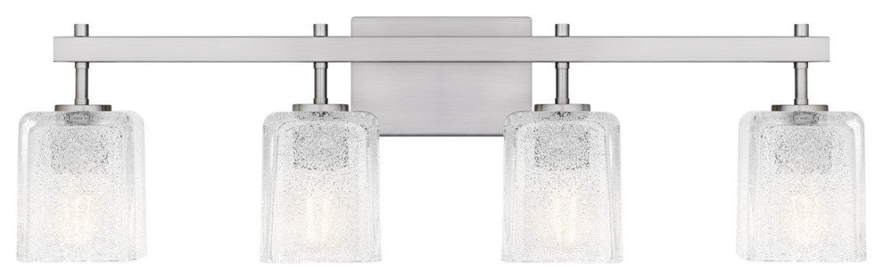 Brenthouse Four Light Bath in Brushed Nickel