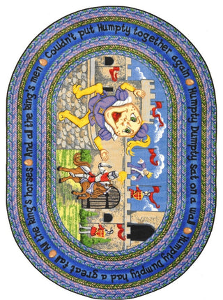 Kid Essentials Rug, Humpty Dumpty, 3'10"x5'4" Oval