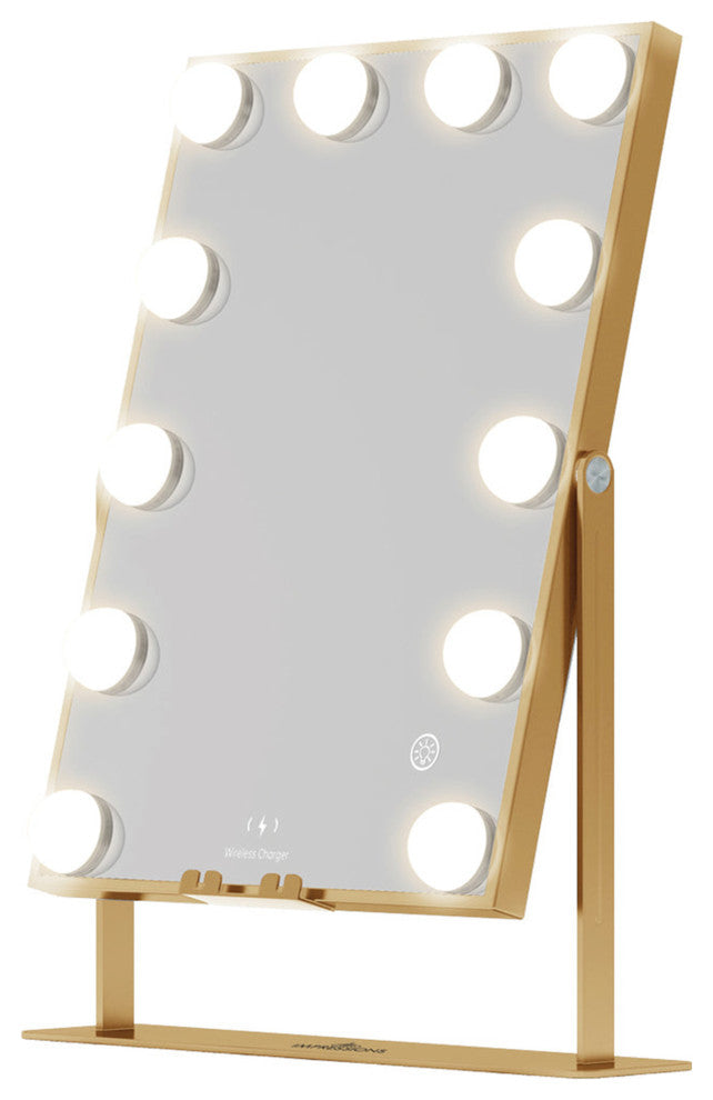 Hollywood XL Tri Tone LED Makeup Mirror, Champagne Gold