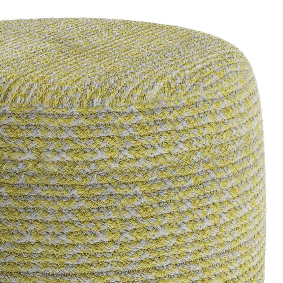 Bayley Round Braided Pouf
