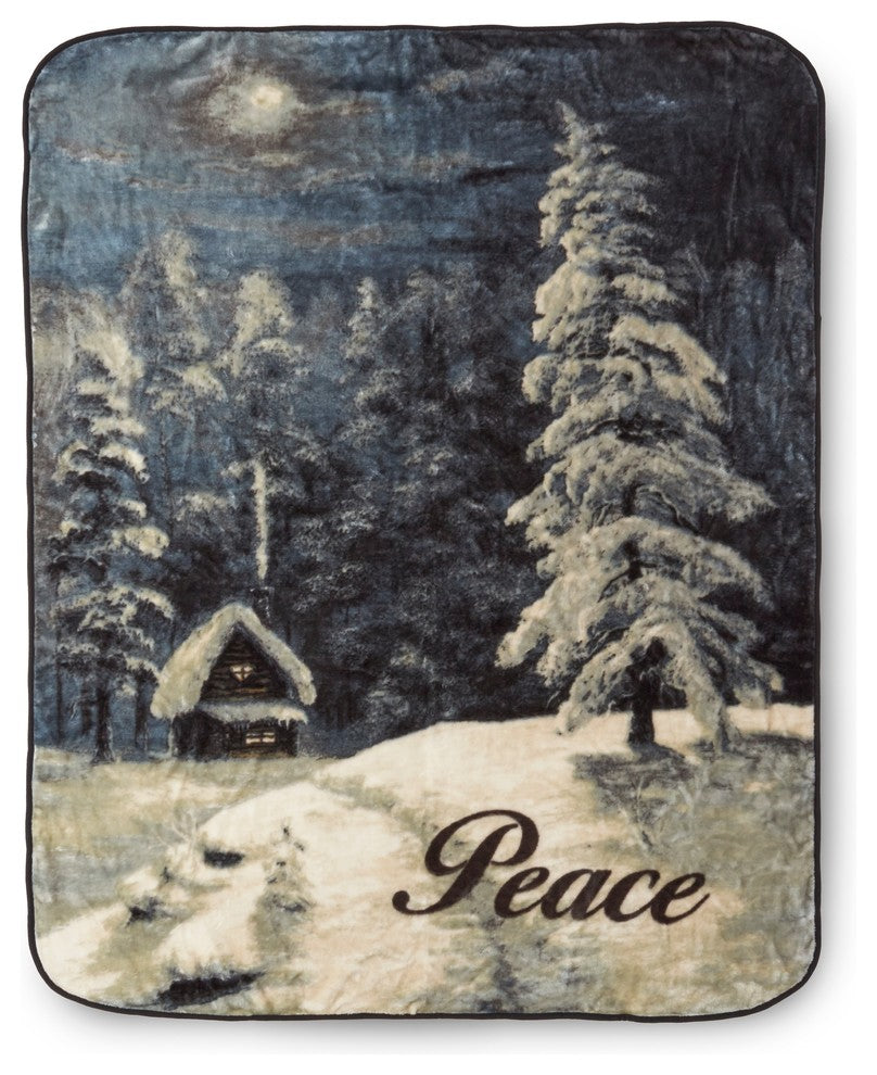 "Peace" High-Pile Oversized Throw