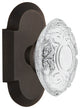 Cottage Plate Single Dummy Crystal Victorian Knob, Oil-Rubbed Bronze, COTCVI