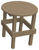 Poly Round Side Table, Weathered Wood, Single Color