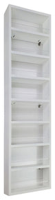 Meadow White Enamel On the Wall Spice Rack 55"h x 11"w x 3.5"d