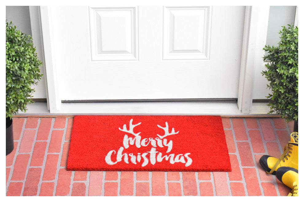 Christmas Antlers Doormat, 24'' X 36''