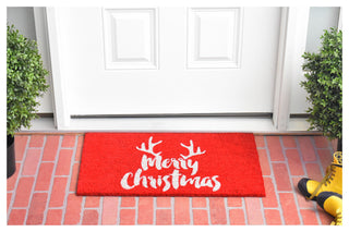 Christmas Antlers Doormat, 24'' X 36''
