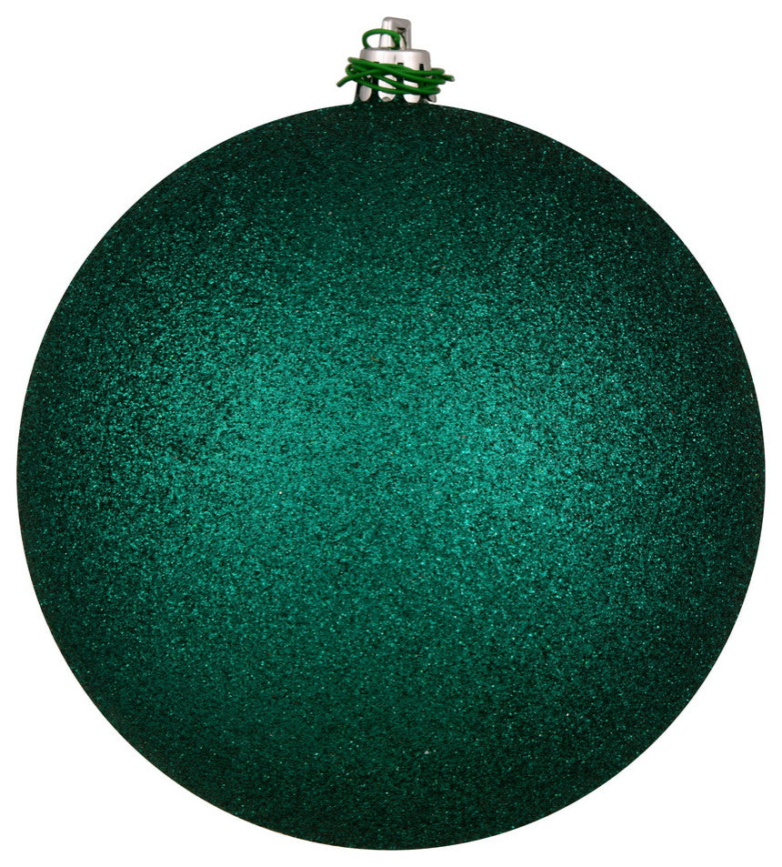 Vickerman N593041DG 12" Dark Teal Glitter Ball Ornament