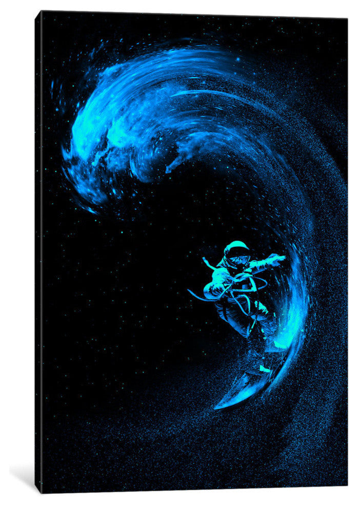 "Space Surfing Blue Wave" by Nicebleed, 40x26x1.5
