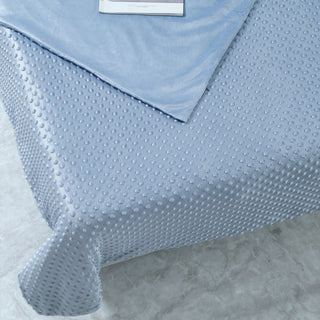 Cozy Tyme Kofi Weighted Blanket, Light Blue, 48"x72", 15LB