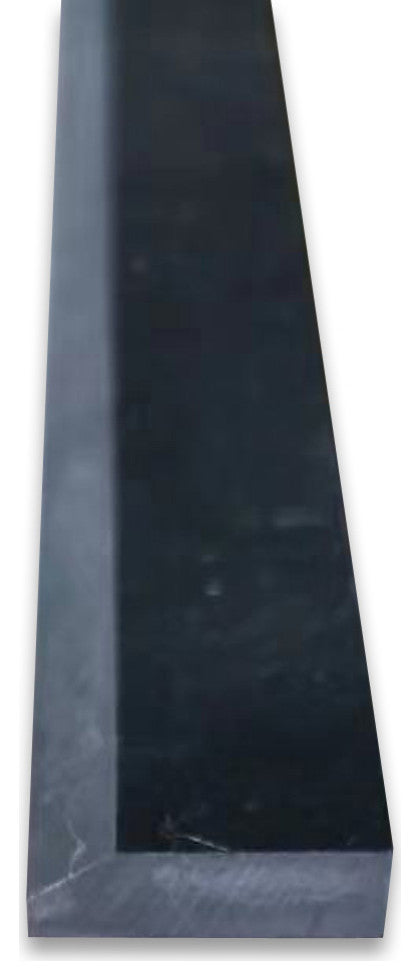 Nero Marquina Black Marble Beveled Pencil Edging Trim Molding Honed, 1 piece