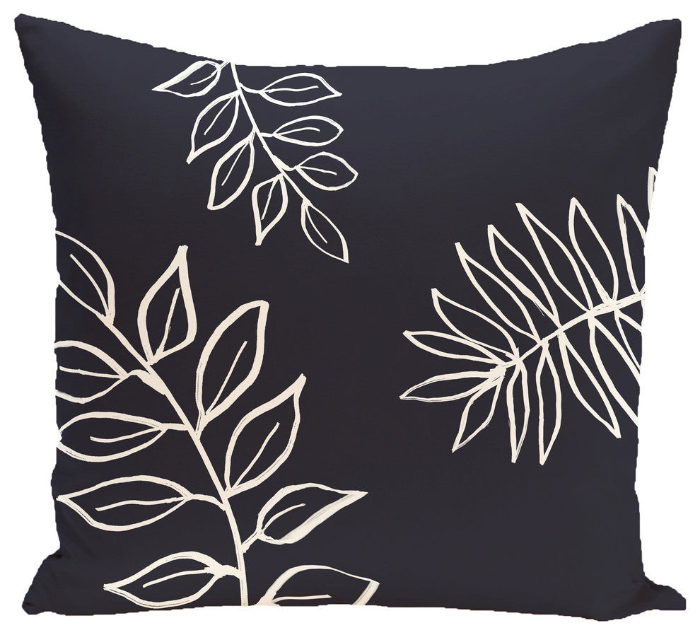 My Best Frond Floral Print Pillow, Bewitching, 26"x26"