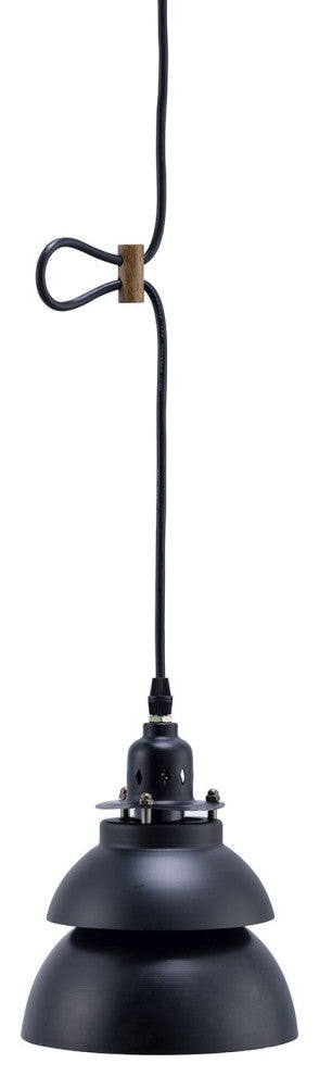 Industrial Two Tier Black Metal Hanging Light
