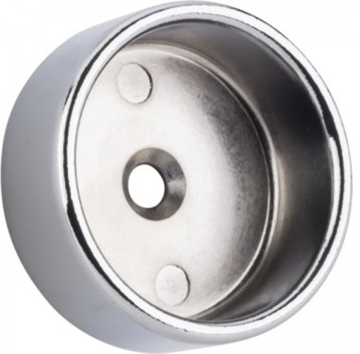 Hardware Resources M7345 Closed Press Fit Closet Rod Mounting - Polished Chrome