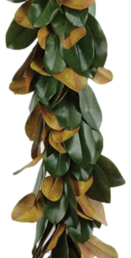 Elegant Large Southern Magnolia Leaf Garland Faux Leaves Hanging 72 in Long