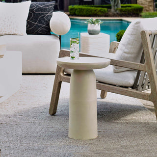 Uttermost Joppa White Outdoor Accent Table