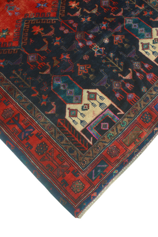 Fine Vintage Distressed Heathcot Rust/Charcoal Rug, 4'10x9'5