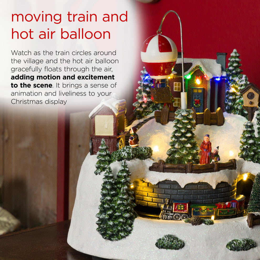 Animated Christmas Village Holiday Tabletop Decor