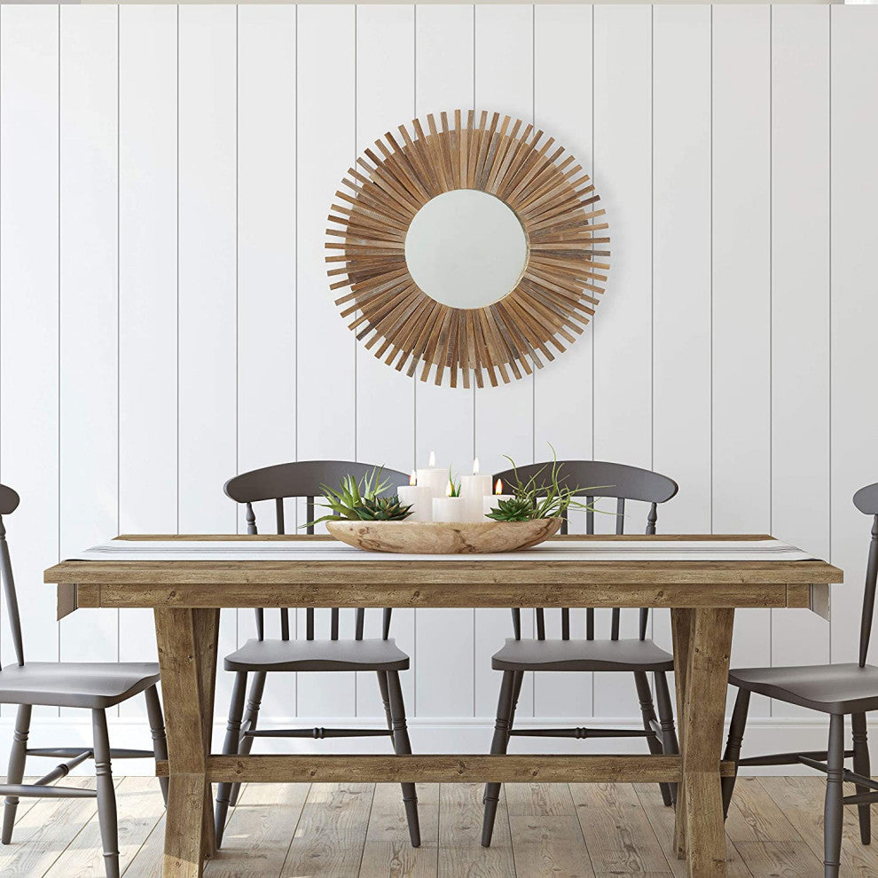 Bamboo Burst Mirror, 29.5 Inches