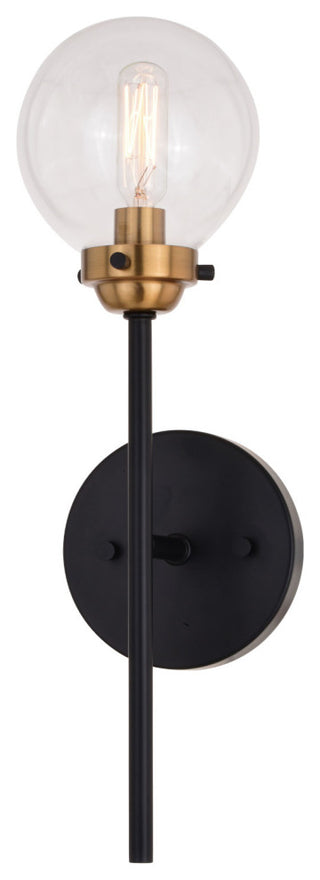 Orbit 1 Light Wall Light Oil Rubbed Bronze and Muted Brass