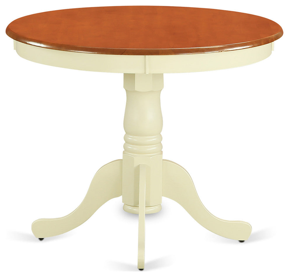 5-Piece Round 36" Table and 4 Vertical Slatted Chairs