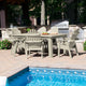 Muskoka 7-Piece 42x72 Bistro Dining Set, Weathered Acorn, Whitewash