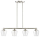 Willow 4 Light Brushed Nickel Linear Chandelier