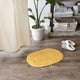 Yellow Small Oval Crochet Bath Mat