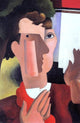 Roger De la Fresnaye Man With a Red Kerchief, 18"x27" Wall Decal