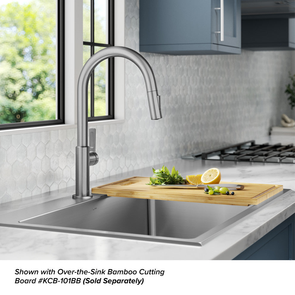 KRAUS Standart PRO 33" Drop, / Undermount Kitchen Sink and Pulldown Faucet SFS