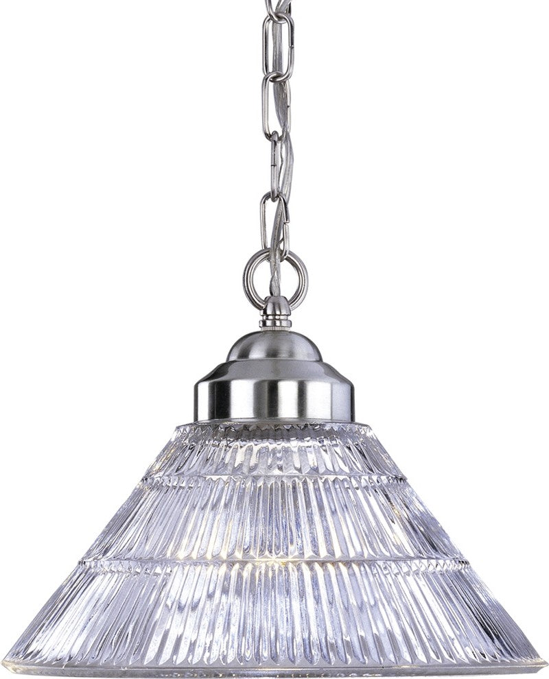 1-Light Interior Pendant, Brushed Nickel