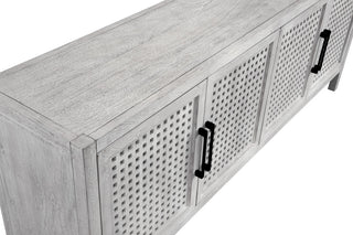 Close-up showing side/edge with lattice door on white background