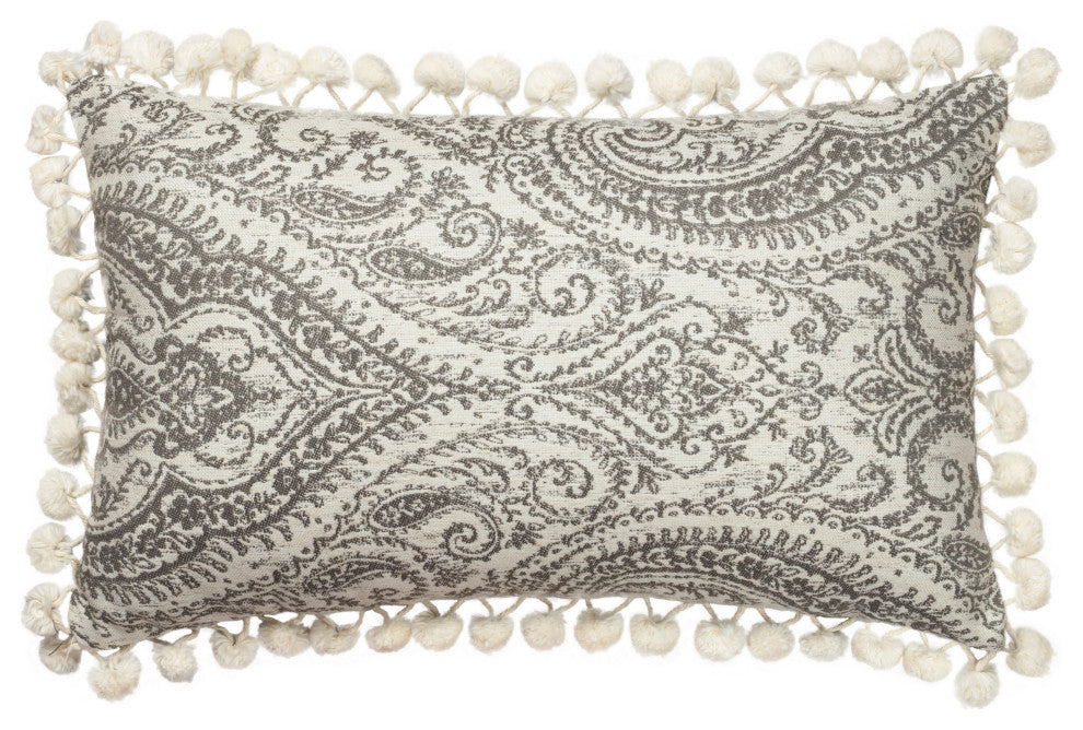 Linum Home Textiles Anchor Decorative Pillow Cover, Gray, Lumbar