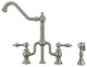 Twisthaus Plus Bridge Faucet With Long Traditional Swivel Spout, Lever Handles a
