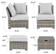 7 Piece Outdoor Patio All-Weather Wicker Sectional