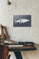 Epic Graffiti "Shark I" by Linda Woods, Giclee Canvas Wall Art, 12"x18"