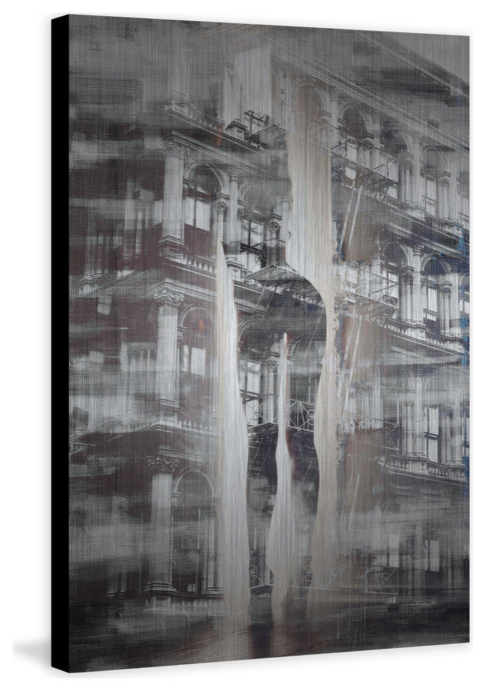 "Arches and Columns" Painting Print on Brushed Aluminum, 40"x60"