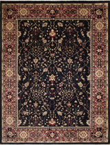 Peshawar Rahul Black/Purple Rug, 9'1x12'0